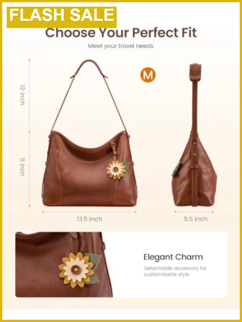 Women's Hobo Handbag PU Leather Crossbody Shoulder Bag with Adjustable Strap